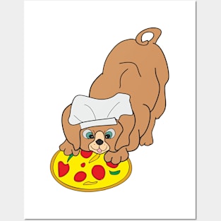 Cute dog chef Posters and Art